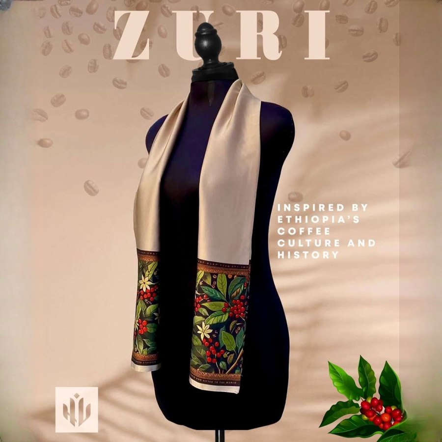 Tilet Silk Scarf - Botanical Brandy from Afrikart