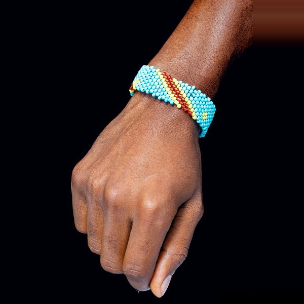 DRC- Inspired Beadwork Bracelet