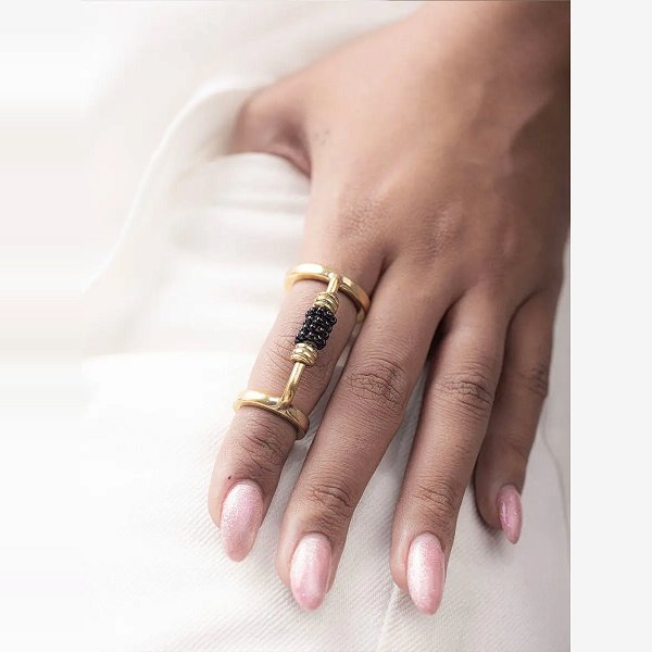 Adele Dejak Handcrafted Beaded Monifa Beaded One Size Ring