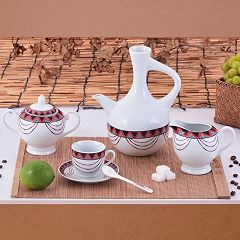  Traditional Ethiopian Coffee Set (Abba Gadaa) – Ceramic Jebena & Sini  Set 
