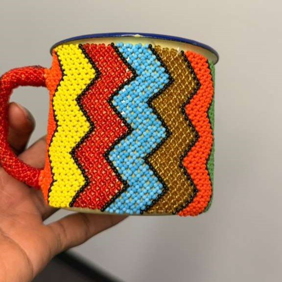 Jorova Beaded Enamel Cup