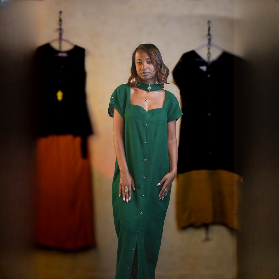 EMA’YE Dress Green from Afrikart